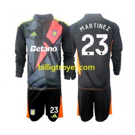Billige Fotballdrakter Aston Villa Emiliano Martinez 23 Keeper Barn Bortedraktsett 2024/25 Langermet